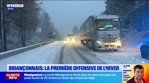 Hautes-Alpes: le col de Montgenèvre fermé toute une matinée à certains poids lourds en raison des chutes de neige | BFM DICI