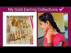 My Gold Eyarings || Gold jewellery collections || multi designs earrings collection ||Ramya vlogs