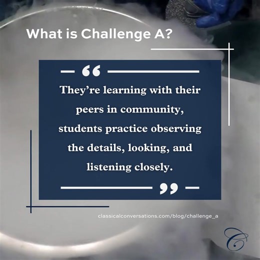 Each Challenge program builds on the previous one while preparing the learner for what is to come. One truth builds on the next, bringing increasing clarity, truth, and wisdom. Education that aims to cultivate a soul includes intentional lessons and methodology that will guide the student increasingly down the path of virtue. Challenge A is the first of the middle school years within the CC program. Subjects include Natural science/Biology, Analogies/Clear Reasoning, Mathematics, Latin A, Newber