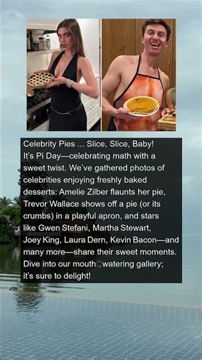 Celebrity Pies Slice, Slice Baby 🥧!!! | #news #shorts