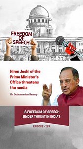 48K views · 306 reactions | Hiren Joshi of the Prime Minister's Office threatens the media | Dr. Subramanian Swamy | Facebook