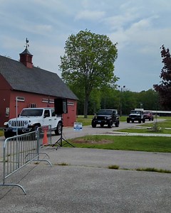 We got Free Haircuts, Jeeps, Food, vendors music and Sun! Corn Hole is starting at 1 today! | Hebron Harvest Fair