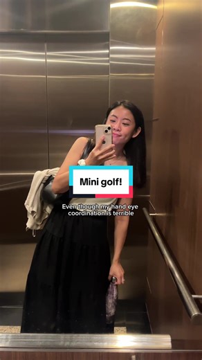 Verdict: The skirt was only a bad choice at the slide part😬🛝 #mini #golf #thingstodo #bar #book