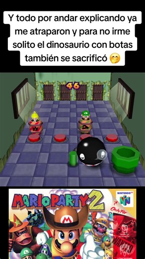 Tenemos qué escapar del chomp cadenas en el Mario Party 2. #marioparty2