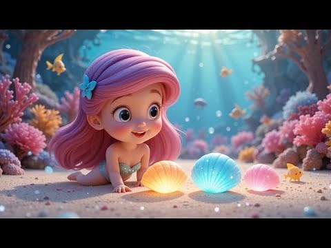 Baby Mermaid Sitting on a Rock Rhyme Song Rhyme & Lyrics for Kids | Educational Kids Songs