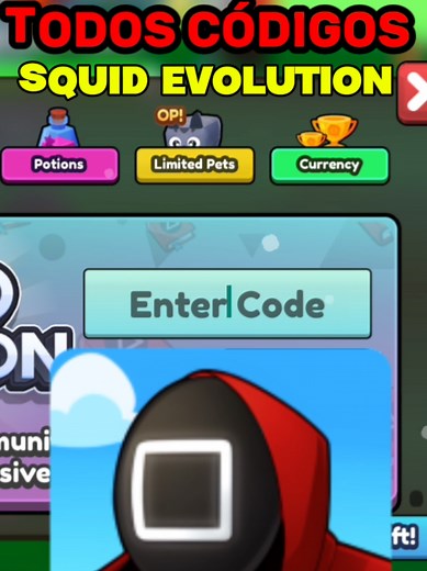Códigos Ativos do Squid Evolution no Roblox