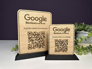 Google Review QR Code Sign Custom Google Review QR Code Display Sign Engraved Sign Social Media QR Sign Wooden Sign Engraved Business Sign - Etsy