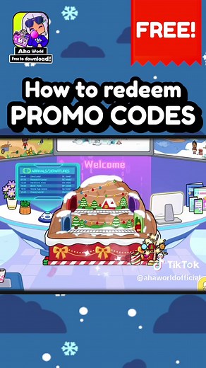 Wondering how to redeem the promo codes in Aha World? Update your game and watch this quick tutorial for free Christmas gifts from us🎄🎁✨Stay tuned for more gift codes! #ahaworld #christmas #ahaworldcode #gift #avatarworld #tocaboca #tocalifeworld #fyp #viral #foryou #gaming