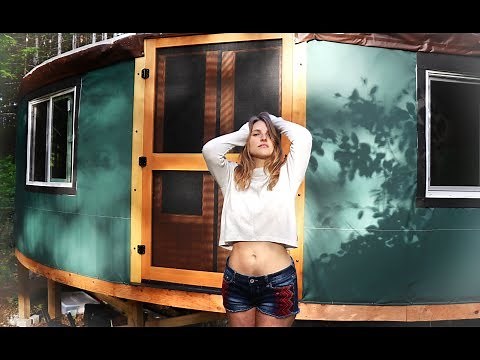 Building an OFF GRID YURT in the Woods | Time-lapse START to FINISH