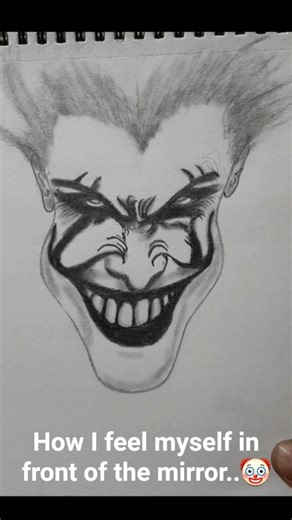 Joker pencil drawing 🤡 #drawing #shorts #viral #youtubeshorts #art #sketch #viralshorts #shadow