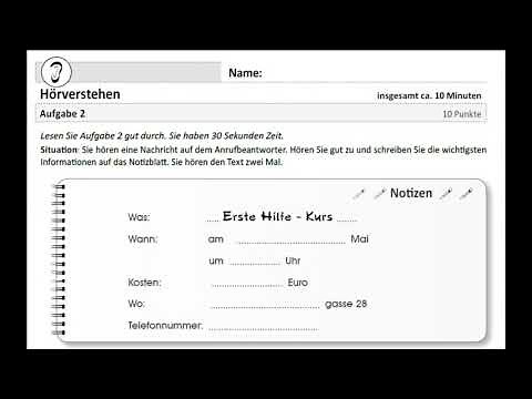 Hörverstehen A1 / ÖSD A1 Modellsatz Nr.6