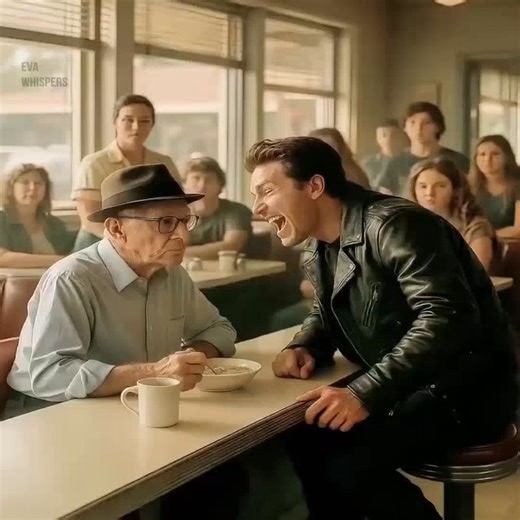 A Motorcyclist Mocked an Elderly Man — Then the Entire Diner Fell Silent at What Happened Next At Willow Creek Diner, laughter and chatter filled the room—until a young biker swaggered in. Spotting Henry Collins, the eighty-year-old regular with snow-white hair, he sneered: “Didn’t know museums let their exhibits out for breakfast.” The diner grew tense. Henry stirred his oatmeal in silence, but the biker pressed on. “Bet you can’t even chew bacon without losing your teeth.” This time, Henry’s s