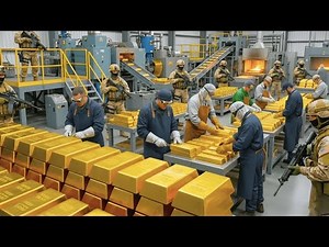 Inside the Gold Refining Plant: How Rock Turns Into Pure 24K Gold Bars (Full Process))