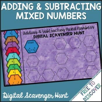 Adding & Subtracting Mixed Numbers Like & Unlike Denominators Digital Activity