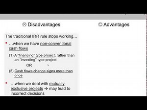 (18 of 20) Ch.9 - IRR approach: pros & cons
