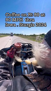 590K views · 8.7K reactions | Coffee on Rt 80 at 80MPH thru iowa. A beautiful morning ride with a beautiful Biker Babe! | The Biker Guru | Facebook