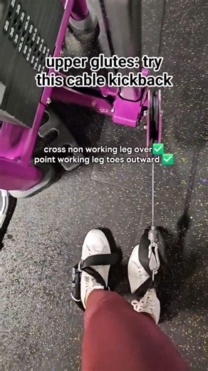 Target upper glute "shelf"-cable kickback variation