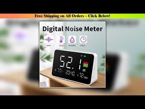 Digital Sound Level Meter with Large LCD Screen Desktop Decibel 30-130dBA Digital Noise Meter