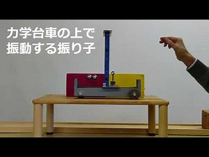 力学台車の上で振動する振り子