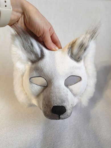 White Therian Wolf Mask – Handmade Majestic Animal Cosplay Furry Costume Wolf Spirit Mask |therian Gift for Teen - Etsy