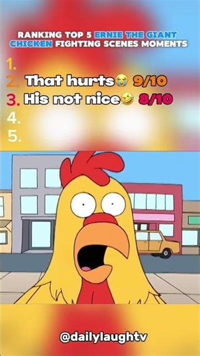 Every Top 5 Ernie The Giant Chicken Fighting Scenes Moments🐤💨 #familyguy #erniethegiantchicken