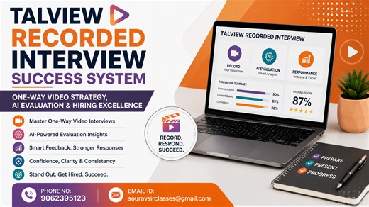 Talview Recorded Interview Success System: One-Way Video Strategy, AI Evaluation & Hiring Excellence | SOURAVSIR'SCLASSES