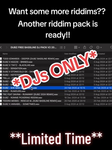 New riddim pack ready *DJS ONLY NO CIVILIANS* Dm for the link 😎 #charva #basslinemusic #tiktokdj #wobbler #fyp #producer #ukbass #raver #4x4bassline #ukbassline #remix #2025 #dubz #riddimpack #freemusic #freebassline #exclusive #download