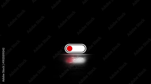 Switch that changes from off to on video animation.On off icon animation.Toggle button. power off / on button animation