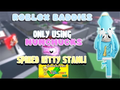 ONLY USING THE NEW SPIKED KITTY STANLI + NUNCHUCKS! ✰ ROBLOX BADDIES!🥤