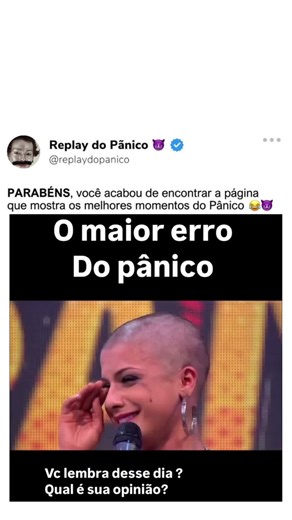 Melhores Momentos do Pânico na TV on Instagram: "Se você é fã do Programa Pânico, então deveria seguir nosso perfil. . . . . #humor😂 #humorista #comédia #virałpost #virałreels #programapanico #paniconatv #paniconaband"