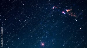 A clear night sky full of stars in deep space