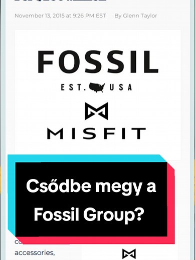 71K views · 791 reactions | Úgy néz ki, hogy csődbe fog menni a Fossil Group! #fossilgroup #csőd #üzlet #michaelkors #órák #karóra | Beszéljünk órákról | Facebook