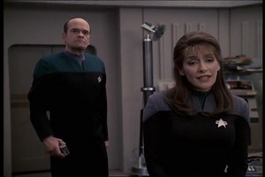 Starfleet Records. Starfleet Personnel: Kathryn M. Janeway, Captain of the USS Voyager. Pathfinder Project. Zimmerman is being massaged by a Tarlac woman, to whom he complains about The Doctor's harassment of him and the dread he feels just thinking about him. Then he notices her pulling out a medical tricorder to scan him. Shocked, he gets up, demanding an explanation. He orders the computer to realign Voyager's EMH. The Tarlac woman is replaced by The Doctor. Just then, Haley calls, informing 