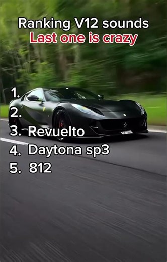 Ranking V12 sounds #car #cars #supercars #ranking