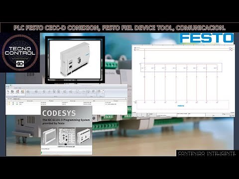 PLC FESTO CECC-D-02, CONEXION, FESTO FIELD DEVICE TOOL, COMUNICACION.
