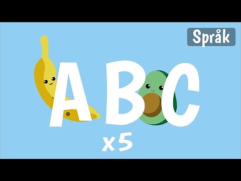Bokstäver för barn på svenska | ABC för barn | Språkinlärning med Banan och Avokado | x5