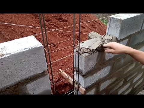 WALL ON SLOPING LAND!/ Civil Construction Techniques