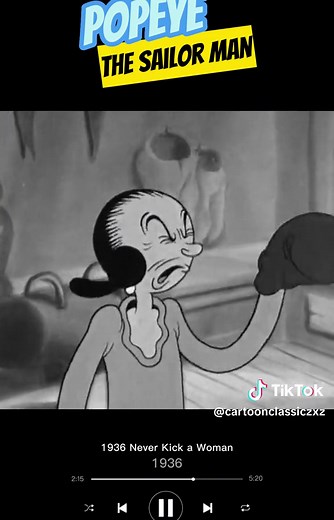 Popeye The Sailor Man - 1936 Never Kick a Woman P3 #cartoon #cartoonnetwork #popeye #popeyes #animation #cartoons #classiccartoon #fyp #childhood