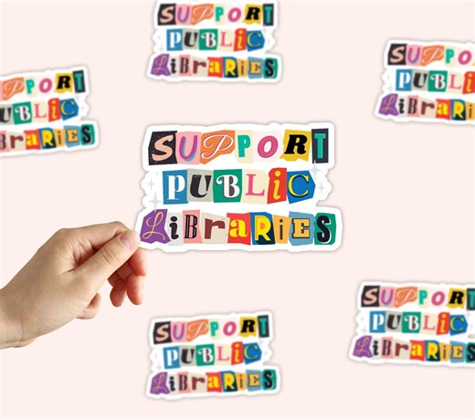 Library Sticker Support Public Libraries Stickers Book Reading Weatherproof Vinyl Decal Labels - Etsy