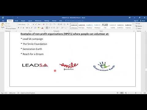 VOLUNTEERISM LESSON 3 GRADE 9 Life Orientation