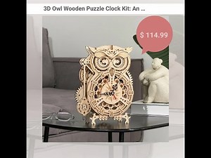 3D Owl Wooden Puzzle Clock Kit: An Interactive DIY Experience for All Ages