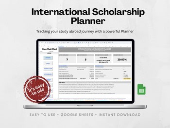 College Application Tracker Google Sheets | Scholarship & University Planner