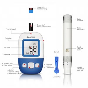 [Hot Item] Sinocare Hospital Electronic Blood Glucose Meter Accu Check Glucometro Non Invasive Glucometer Monitoring Device
