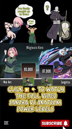 Sakura Vs Akatsuki power levels 🔥 Naruto shippuden