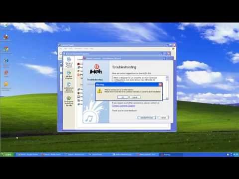 How to uninstall (remove) iMesh (and Wincore Mediabar)