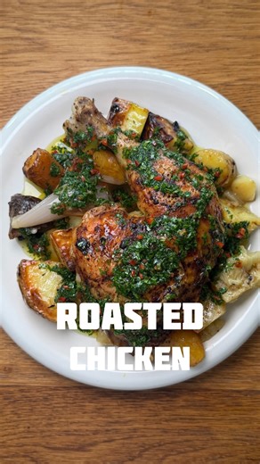 Lucas Vallecillos | Roasted Spatchcock Chicken with Anchovy marinade and quick Salsa verde! 🔥 A bit of inspiration for your Sunday lunch! The anchovy... | Instagram