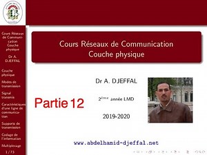 Couche Physique Partie 12 (TD) pour les L2 Informatique, université de Biskra