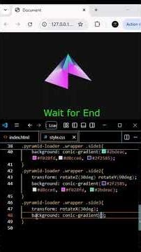 3D Pyramid Loader Animation HTML CSS | CSS Animation Project #coding