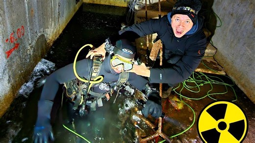 Scuba diving inside the flooded Chernobyl reactor bunker