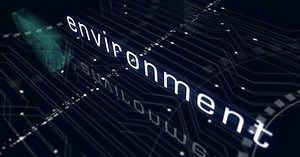 CO2 neutral zero emission decarbonize symbols loop cyber concept